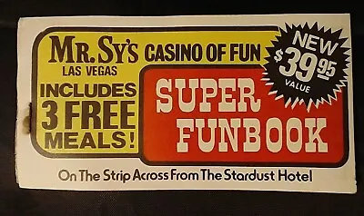 Mr Sy's Casino Of Fun Las Vegas Hotel Coupon Super FunBook • $7.99