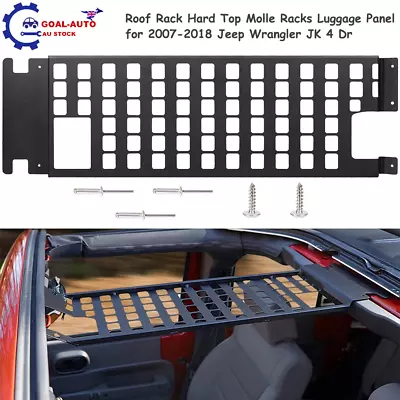 Roof Rack Hard Top Molle Racks Luggage Panel For 2007-2018 Jeep Wrangler JK 4 Dr • $161.98
