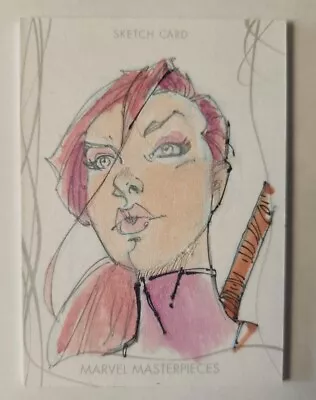 2020 Marvel Masterpieces Cruddie Torian X-Men Sketch Card Psylocke  • $69.99