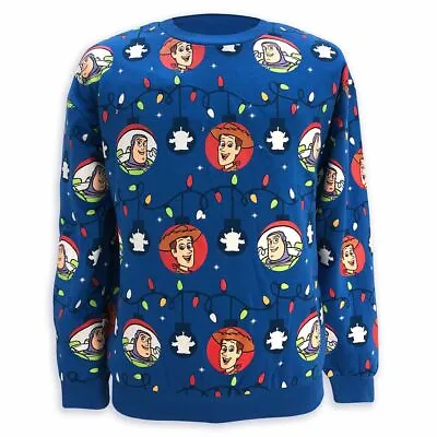 $49.35 • Buy Disney Store Toy Story Buzz Woody Light Up Holiday Sweater Adult Size XS S M XXL