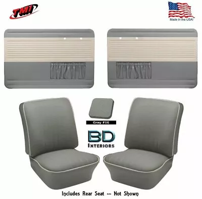 $940.01 • Buy 1956-64 VW Bug, OEM Door Panel & Upholstery Cover Kit Sedan - Putty Grey