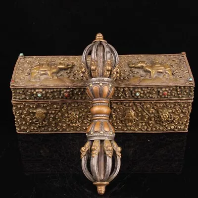 $4047.30 • Buy Jokhang Temple Nine Strands Vajra Exorcism Pestle Phurpa Vajra Dorje Faqi #5848