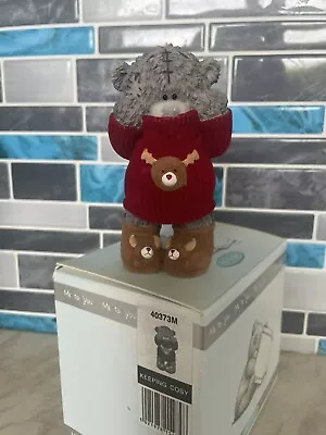 Keeping Cosy - Rare Boxed Me To You (xmas Reindeer) Bear Resin Figurine Ornament • £9.99