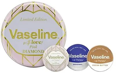 £9.75 • Buy Vaseline Lip Limited Edition Therapy Selection With Petroleum Jelly Lip Tins Fe