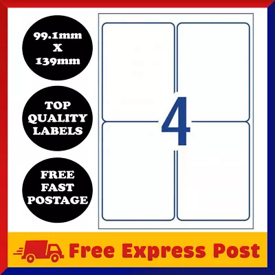 300 Sheets [4 Per Page] A4 Self Adhesive Address Paper Label Mailing Sticker 4UP • $57.95