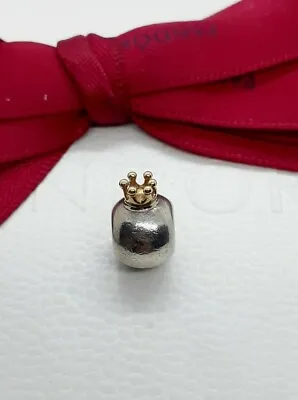 $39.51 • Buy Authentic Two Tone Pandora Silver & 14k Gold Charm  King Crown  790122