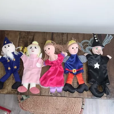 Fiesta Crafts Hand Puppets X 5 Princess Prince Wizards  Fairy • £3.99