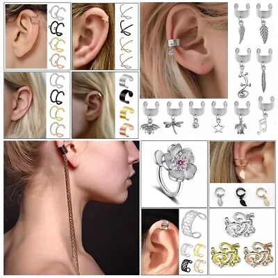 Cuff Earring - Cartilage Helix Top Upper Ear Ring - Fake Clip-On Ear Ring • £3.99