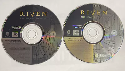 Riven: The Sequel To Myst (Windows/Mac 1997 CYAN) DISCS 1-5 ONLY! P • $2.09