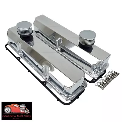 Big Block Ford FE Polished Fabricated Valve Covers Breathers 352 360 390 427 428 • $154.95