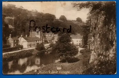 Frith Postcard Millers Dale Village Derbyshire Nr Buxton Taddington Tideswell • £0.99