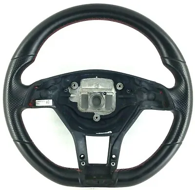 Genuine Mercedes W204 C Class Black Leather RED Stitching Steering Wheel. 2E • $89.01