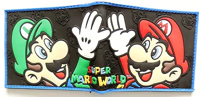£11.89 • Buy Super Mario And Luigi High Five 3D Wallet Id Window Card Slots Zip Pocket 