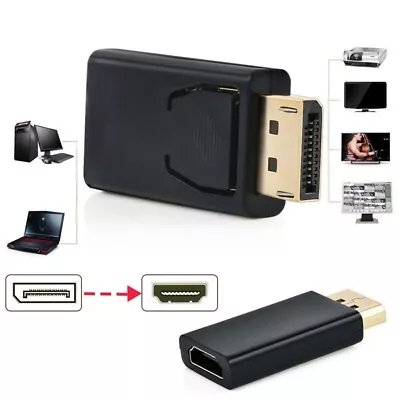 Display Port DP Male To HDMI Female Adapter Converter For 4K HD 1080P HDTV PC • £3.39