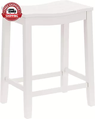 Furniture Fiddler Backless Counter Height Saddle Stool White • $82.95