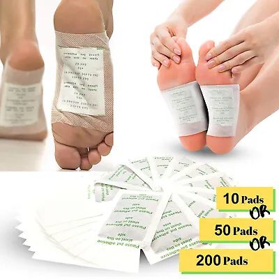 10-200pcs Foot Detox Patches Pads Toxins Deep Cleansing Herbal Organic Slimming • $4.99