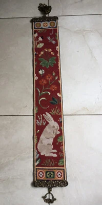 £20 • Buy Hand Stitched Tapestry Bellpull With Brass Fitments And Bell