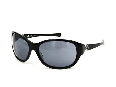 Oakley Abandon Women's Sunglasses Shiny Black / Gray 60-17-120 [Scratched] #A72 • $59.95