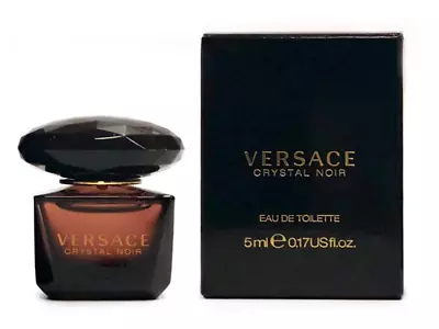 Versace Crystal Noir EDT 0.17 Oz / 5 Ml Mini Splash For Women • $10.99