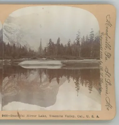 Mirror Lake Yosemite Valley California Stereoview • $20