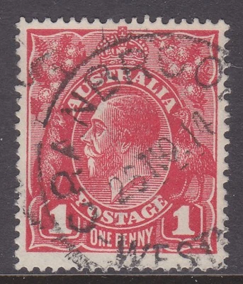 $3.25 • Buy KGV Heads Single Wmk 1d Red Die 1 FU *POSTMARK* SG 21c (95F)