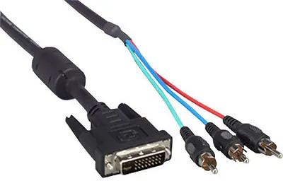 $17.24 • Buy 6FT 6 Feet DVI-I To 3 RGB RCA Component Cable For LCD LED TV Monitor HDTV PC MAC