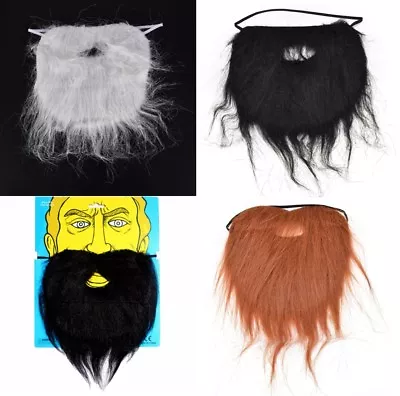 Long Fake Beard Facial Hair Costume Party Halloween Fancy Dress False Pirate UK • £2.95