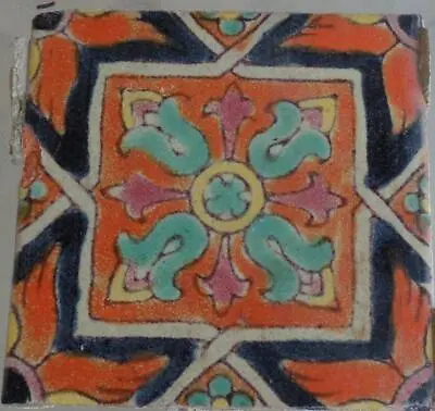 Antique Hand Painted Davies & McDonald Tile Company 5  Tile - GDC - Moorish • $69.99