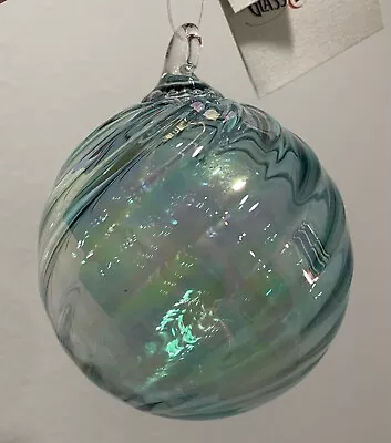 Glass Eye Studio March Aquamarine Birth Month Ornament Contains Ash Mt St Helens • $33.99