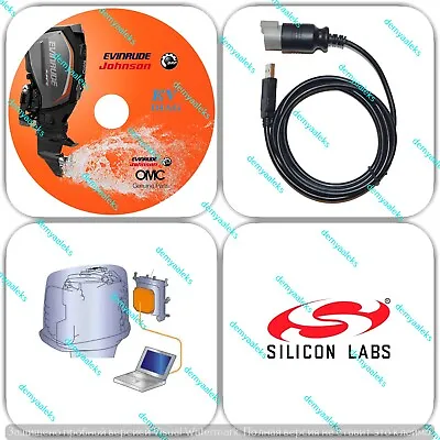 Diagnostic Tool KIT With Chip SL CP2102 For Evinrude E-tec Ficht Boat Marine • $54.99