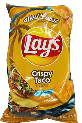 NEW WEST COAST INSPIRED LAYS CRISPY TACO FLAVORED POTATO CHIPS 7.75 OZ (219g)BAG • £12.06