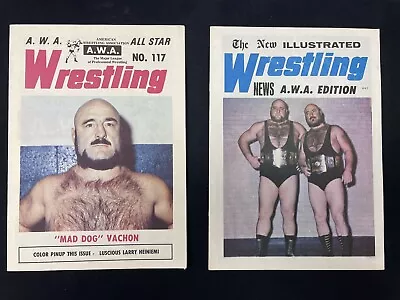 Vintage 1970;s A.W.A. Wrestling All Star + News Program  Mad Dog  Vachon No. 117 • $39.40