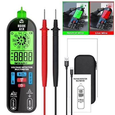 A1X Mini Multimeter Digital Tester Voltage Detector DC/AC Voltage Resistance US • $16.39