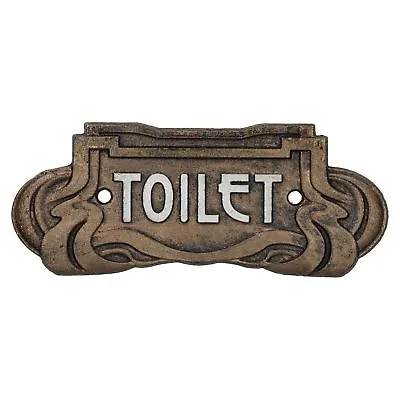 £8.20 • Buy Art Nouveau Toilet Cast Iron Sign Plaque Door Wall Cafe Shop Pub Hotel Bar