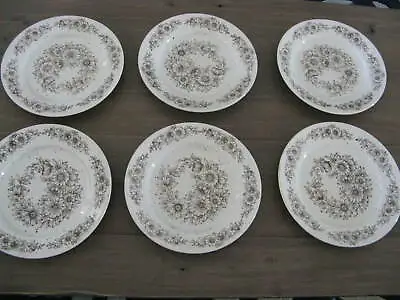 Set Of 6 Sampson Bridgwood Stonedale Tableware ASHINGTON Dinner Plates • £30.85