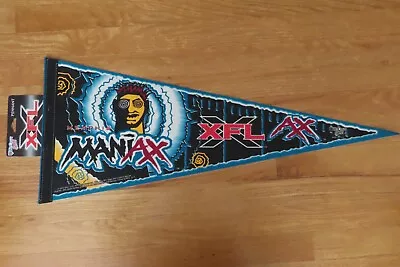 2001 XFL Football MEMPHIS MANIAX 29.5  Pennant W/ Cardboard Hanger • $25