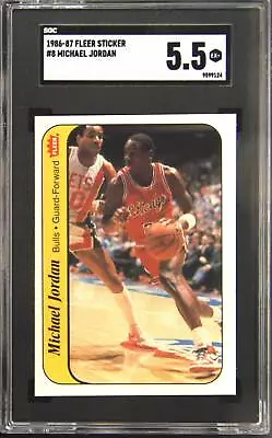 1986-87 Fleer Sticker #8 Michael Jordan SGC 5.5 • $539