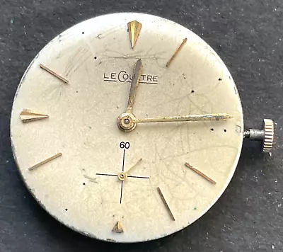 Vintage LeCoultre Cal 417/3CW Men's Watch Movement Running Ticks 17j Swiss • $119.95