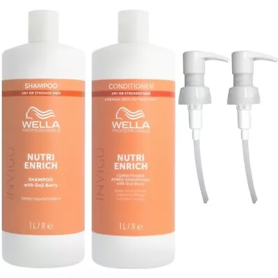 Wella Invigo Nutri Enrich Shampoo And Conditioner Litre Duo Pack + Free Pumps • £35.50