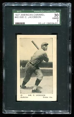 1927 American Caramel #45 WM. C. Jacobson SGC 2 Good E126 Series Of 60 Red Sox • $129