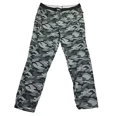 INC Mens Camo Print Pajama Pants Black Gray XL • $17.77