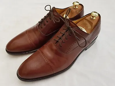 Stylish Men's All-leather Brown/tan Mezlan Oxford Shoes UK 9.5/10 VGC • £54.99