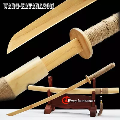 Wood Katana Battle Training Practicing Sword Kendo Iaido OutdoorNot Sharp Bokken • $95