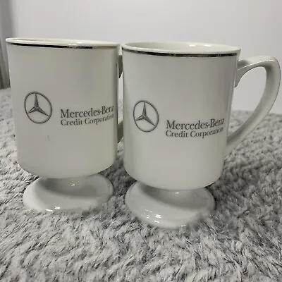 2 Mercedes Benz Credit Corporation Coffee /Tea Mug’s Small Mark On One Cup • $20