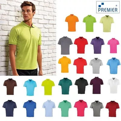Premier Cool Checker Pique Polo (PR615) - Unisex Plain Casual Wear T-Shirt • $18.26