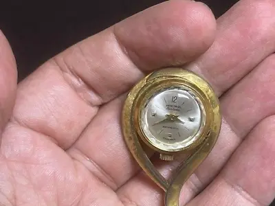 Vintage Women's Heritage Contessa Gold Tone Mechanical Pendant Watch Runs DS15 • $28.50