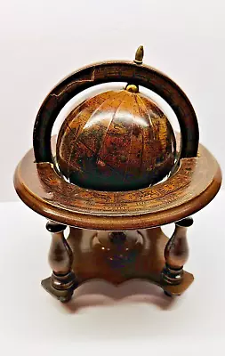 Vintage Old World Desk Top Globe With Zodiac & Astrology Signs -Italy 9  Tall • $45