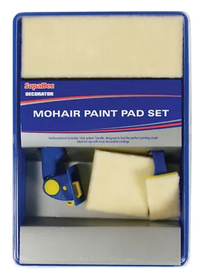 SupaDec DIY Decorating Mohair Paint Pad Refills Handle And Tray Set - 5 Piece  • £8.99