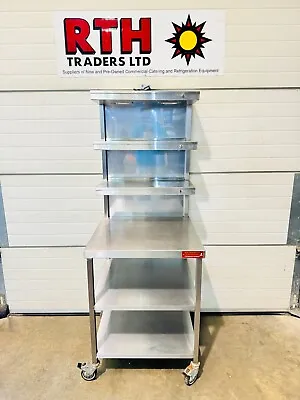 3 Tier Heated Gantry & Mobile Table ~ Halogen Hot Lamp Light Gantry Shelf £400+V • £480