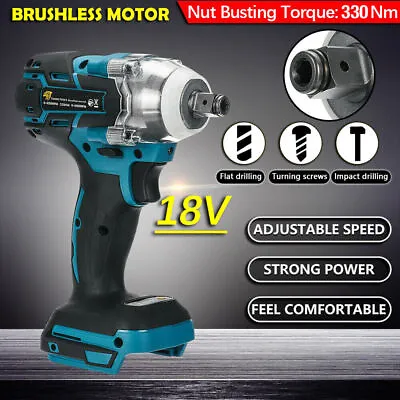 1/2  Brushless Cordless Torque Impact Wrench Power Tool For Makita DTW285Z 18V • £21.99